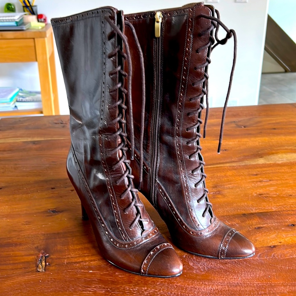 Enzo Angiolini Brown Leather Boots